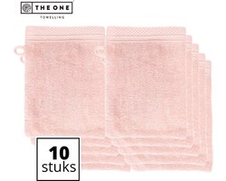 The One Towelling Bamboe Washandjes - 16 x 21 cm - 10 Stuks - Voordeelverpakking - Bamboe/Katoen - 600 gr/m² Stofdikte - Hypoallergeen - Zalmroze