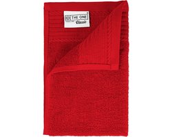 The One Towelling Classic Gastendoek - 30 x 50 cm - Kleine handdoek - Hoge vochtopname - 100% Gekamd katoen - Rood