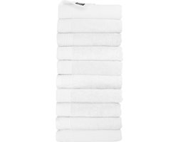 The One Towelling Classic Handdoeken - 50 x 100 cm - 10 Stuks - Voordeelverpakking - Hotelkwaliteit - 100% Gekamd katoen - Wit