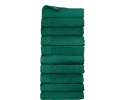 The One Towelling Classic Handdoeken - 70 x 140 cm - 10 Stuks - Voordeelverpakking - Hotelkwaliteit - 100% Gekamd katoen - Emeraldgroen