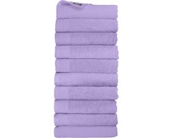 The One Towelling Classic Handdoeken - 70 x 140 cm - 10 Stuks - Voordeelverpakking - Hotelkwaliteit - 100% Gekamd katoen - Lavendel