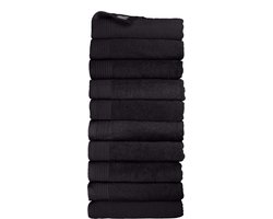 The One Towelling Classic Handdoeken - 70 x 140 cm - 10 Stuks - Voordeelverpakking - Hotelkwaliteit - 100% Gekamd katoen - Zwart
