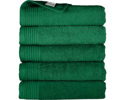 The One Towelling Classic Handdoeken - 70 x 140 cm - 5 Stuks - Voordeelverpakking - Hotelkwaliteit - 100% Gekamd katoen - Groen