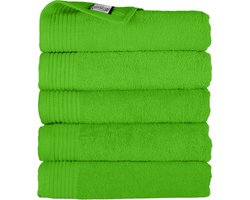 The One Towelling Classic Handdoeken - 70 x 140 cm - 5 Stuks - Voordeelverpakking - Hotelkwaliteit - 100% Gekamd katoen - Limoengroen