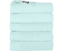 The One Towelling Classic Handdoeken - 70 x 140 cm - 5 Stuks - Voordeelverpakking - Hotelkwaliteit - 100% Gekamd katoen - Sneldrogend - Handdoekenset - Badhanddoek - Mint