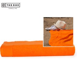 The One Towelling Classic Strandlaken - 100 x 180 cm - Strand handdoek - Hoge vochtopname - 100% Gekamd katoen - Oranje