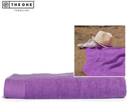 The One Towelling Classic Strandlaken - 100 x 180 cm - Strand handdoek - Hoge vochtopname - 100% Gekamd katoen - Paars