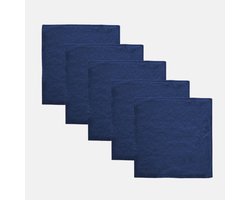 The One Towelling Gastendoek - 30x30 cm - 5 stuks - Hotelkwaliteit - 450 g/m² - 100% Gekamd katoen - Navy