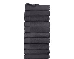 The One Towelling Handdoeken Set - 50 x 100 cm - 10 Stuks - Hotelkwaliteit - Hoge vochtopname - 100% Gekamd katoen - Sneldrogend - Handdoekenset - Badhanddoek - Antraciet
