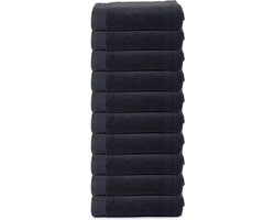 The One Towelling Organische Handdoeken Set - 10 Stuks - 50 x 100 cm - Hotelkwaliteit - Handdoekenset - Badhanddoek - 550gr/m2 - Katoen - Antraciet