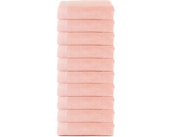 The One Towelling Organische Handdoeken Set - 10 Stuks - 50 x 100 cm - Hotelkwaliteit - Handdoekenset - Badhanddoek - 550gr/m2 - Katoen - Zalmroze