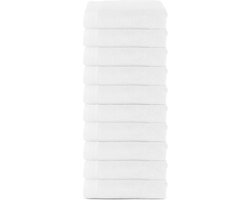 The One Towelling Organische Handdoeken Set - 10 Stuks - 50 x 100 cm - Hotelkwaliteit - Handdoekenset - Badhanddoek - Organisch katoen - Wit