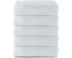 The One Towelling Organische Handdoeken Set - 5 Stuks - 70 x 140 cm - Hotelkwaliteit - Handdoekenset - Badhanddoek - Organisch katoen - Zilver