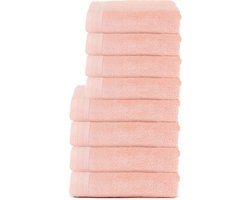 The One Towelling Organische Handdoeken Set - 8 stuks - 4x Badlakens, 4x Handdoeken - Hotelkwaliteit - Handdoekenset - Badhanddoek - 550gr/m2 - Katoen - Zalmroze