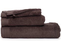 The One Towelling Organische handdoeken set - Badlakens, Handdoeken, Gastendoekjes & Washandjes - 12-Delig - Organisch katoen - Taupe