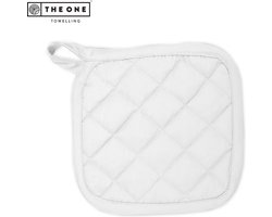 The One Towelling Pannenlap - 21 x 21 cm - Hittebestendig - Wasbaar tot 60 graden - Stofdikte 185 gr/m2 - 100% Katoen - Wit