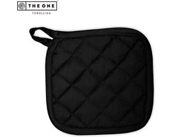 The One Towelling Pannenlap - 21 x 21 cm - Hittebestendig - Wasbaar tot 60 graden - Stofdikte 185 gr/m2 - 100% Katoen - Zwart