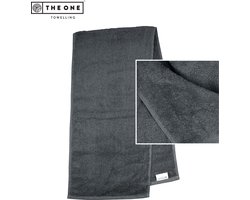 The One Towelling Sporthanddoek - 30 x 130 cm - Fitness handdoek - 100% Gekamd katoen - 450 gr/m² - Antraciet