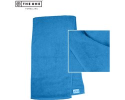 The One Towelling Sporthanddoek - 30 x 130 cm - Nek Handdoek - 100% Gekamd katoen - 450 gr/m² - Fitness handdoek - Turquoise