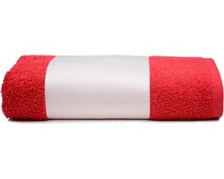 The One Towelling Sublimatie Handdoek - 50 x 100 cm - Hotelkwaliteit - 100% Zacht katoen - Rood