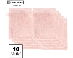 The One Towelling Ultra Deluxe washandjes - 10 Stuks- Washanden - Voordeelverpakking - 100% katoen - Zalmroze