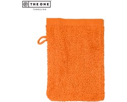 The One Towelling Washand - 16 x 21 cm - Washandje - 100% Katoen - Oranje