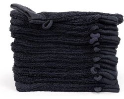 The One Towelling Washandje - 16 x 21 cm - 100% organisch katoen - Met ophanglus - 550 gr/m2 - Antraciet