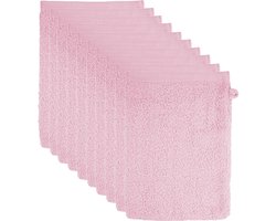 The One Towelling Washandjes - 15x21 cm - 10 stuks - Hotelkwaliteit - 500 g/m² - 100% Gekamd katoen - Licht Roze