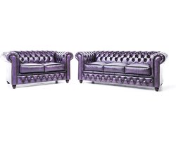 The Original Chesterfield - Brighton - 2- en 3-zitsbank - Zetel Salon - Antiek Paars