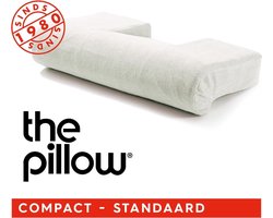 The Pillow Compact Standaard - Orthopedisch kussen Latex - Hoofdkussen voor Nekklachten - Kussen voor Nek inclusief Velours Kussensloop - 54x31x14cm