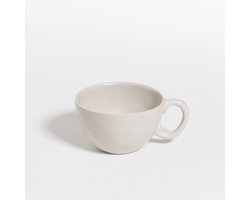 The Table | Atelier Mok Cappuccino 220 ml Asparagus - wit - handgemaakte cappuccino kop