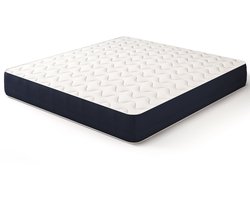 The White Stone Matras 130x190 cm van hypoallergeen Waterfoam, 14 cm | Vulling van katoen en hoes van ademend 3D-stof, anti-huisstofmijt en schimmelwerend | Gemaakt in Italië