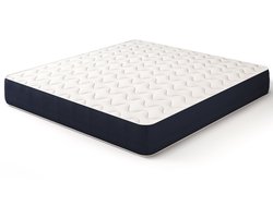 The White Stone Matras 180x200 cm van hypoallergeen Waterfoam, 10 cm | Vulling van katoen en hoes van ademend 3D-stof, anti-huisstofmijt en schimmelwerend | Gemaakt in Italië