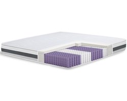 The White Stone Matras Pocketvering en Memory 140x190 20 cm | Medium-hard, zelfvormend, orthopedisch | Hypoallergene en ademende hoes