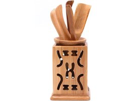 Thee-accessoires van natuurlijk bamboe - Kungfu-theeset - Reserveonderdelen - Theeceremonie - Set van 6 stuks - Geschikt voor merk - Bamboe model