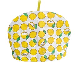 Thee Cozies - Theepot Warmhouder - Thee Warm Houden - Natuurlijke Katoen Stoffen - 35 x 25 cm - Geel Citroen