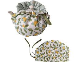 thee gezellig, vintage theepot gezelligheid stofbestendig geïsoleerde theepot afdekking houdt warm keuken tafel accessoires thee waterkoker quilt voor hotel restauran (loquat)