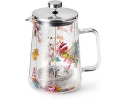 Thee- & koffiezetter dubbelwandig - cha cult - thee - met filter - gedroogde bloemen
