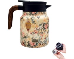 Thee thermoskan - Koffie karaf - Dranken serveren - Afneembare theezeef - 1 Liter - Roze