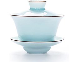 Thee Tureen - Theepot Gaiwan - Kung Fu Thee - Hoge Kwaliteit Porselein - 140ml - Celadon