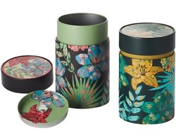 Theeblik - Bewaarblik - Thee bewaren - Aroma afsluitdeksel - 150 g - Multicolor