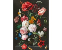 Theedoek De Heem Still life with Flowers 50 x 70 cm