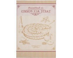 Theedoek Katoen - Keukendoek Vaatdoek - Keukenwerk - Jacquard Geweven - 50 x 75 cm - Beige