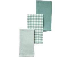 Theedoek - Keukendoek Vaatdoek - Keuken Schoonhouden - Zeer Absorberend - 50x50 cm - Turkoois