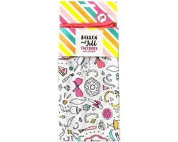 Theedoek van Bakken met Jill - Multicolor - Katoen - 50 x 70 cm - Set Van 2 - In Jouw wereld kan alles