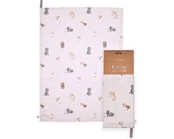 Theedoek Wrendale - .'A Dog's Life' Dog Tea Towel - Theedoeken Hond Wrendale Designs