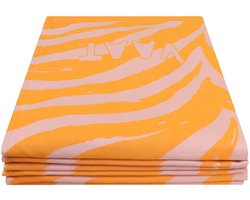 Theedoek zebra oranje / roze