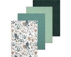 Theedoeken 100% Katoen - Superabsorberend - Wafelweefsel - Pack van 4 - 46x65 cm