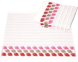 Theedoeken Keukenhanddoeken - Glazen Doeken - Keuken Gebruik - 100% Katoen Kwaliteit - 50 x 50 cm - Rood Fruit