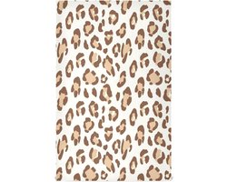 Theedoeken Luipaardprint - Keukendoeken Vodden - Keuken Opruimen - Enkelzijdig Bedrukt - 71x46 cm - Bruin Beige